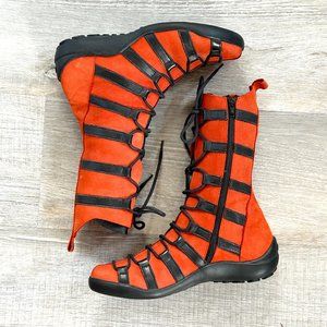 Arche Orange and Black Boots